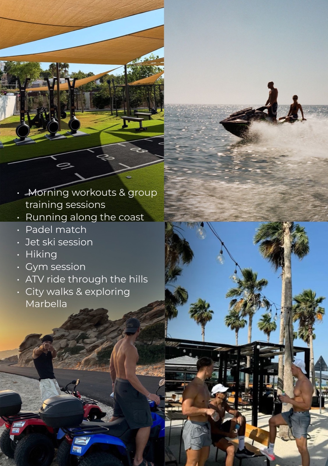 Training, jet skis and ATVs on a previous week